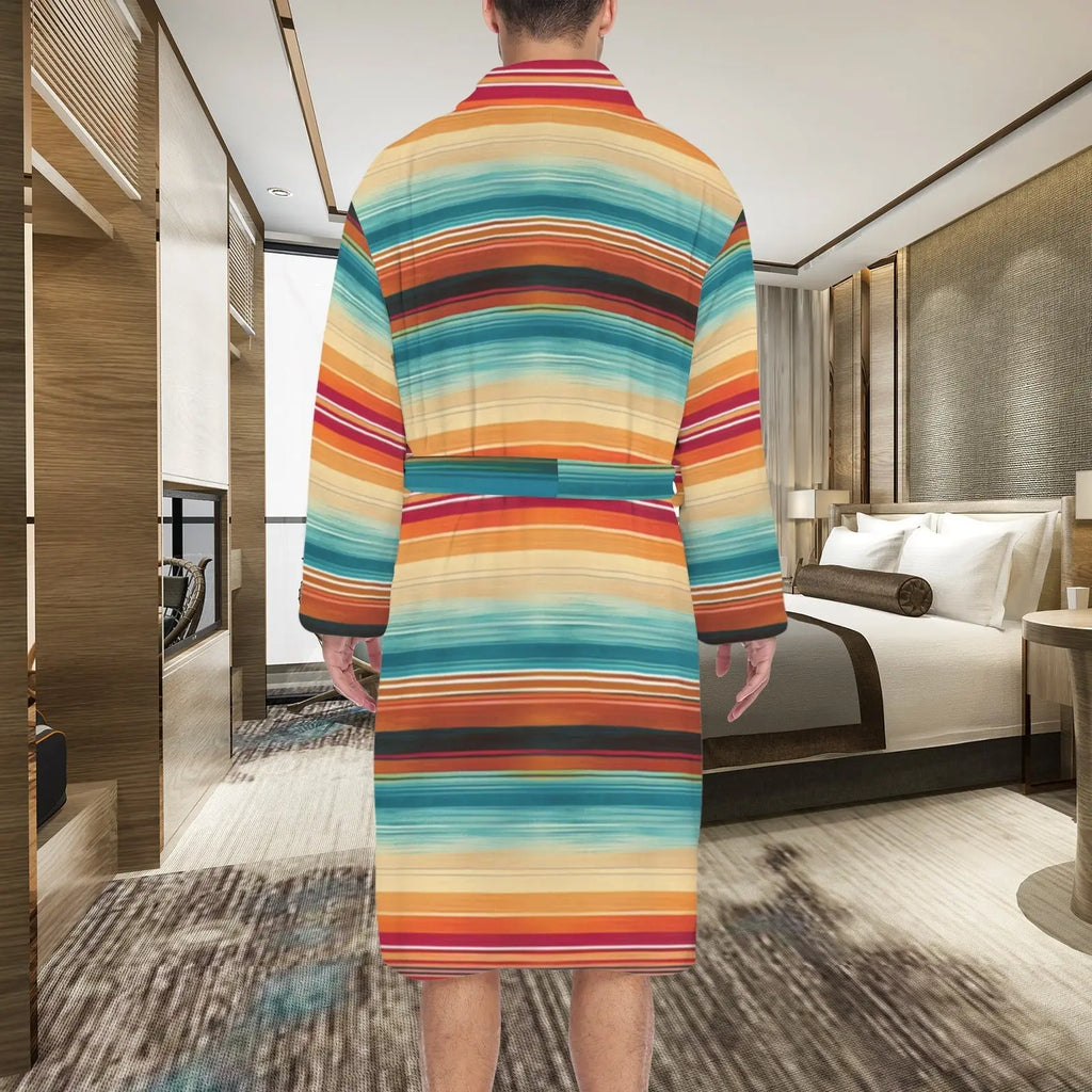 Baha Ranch Southwestern Serape Men's Bath Robe Baha Ranch Western Wear