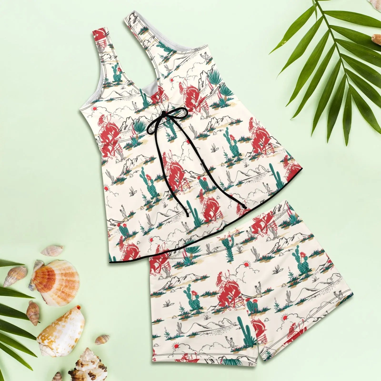 Baha Ranch Desert Rodeo Tankini & Boy Shorts Swim Set Baha Ranch Western Wear