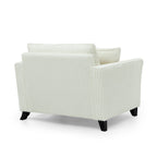 Lazy sofa chair, comfortable single-person sofa chair, with a backrest and soft seat cushion, having armrests on both sides, suitable for living room and bedroom - Beige