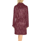 Burgundy Longhorn Women's Western Bath Robe Baha Ranch Western Wear