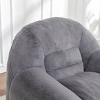 Bean Bag Chair, Comfy Bean Bag Sofa with Back Support, Faux Fur Bean Bag Chair for Adults and Kids, Stuffed Floor Sofa for Living Room, Bedroom, Apartment, Grey