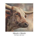 Baha Ranch Western Ranch Bull Velvety Soft Pillow Cover Made in America Baha Ranch Western Wear
