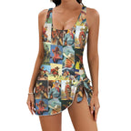 Baha Ranch Vintage Cowboy Skirted Swimsuit Baha Ranch Western Wear