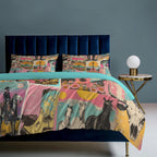 Baha Ranch Retro Pop Western 3-Piece Bedding Set (1 Duvet Cover + 2 Pillow Shams) – 102"×90" Baha Ranch Western Wear
