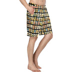 Vintage Cowboy Collage Western Men's Swim Trunk Shorts Baha Ranch Western Wear