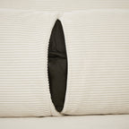 Modern Convertible Pull-out Sofa Bed with USB Ports and Pillows, Beige Corduroy, 57.48 inches