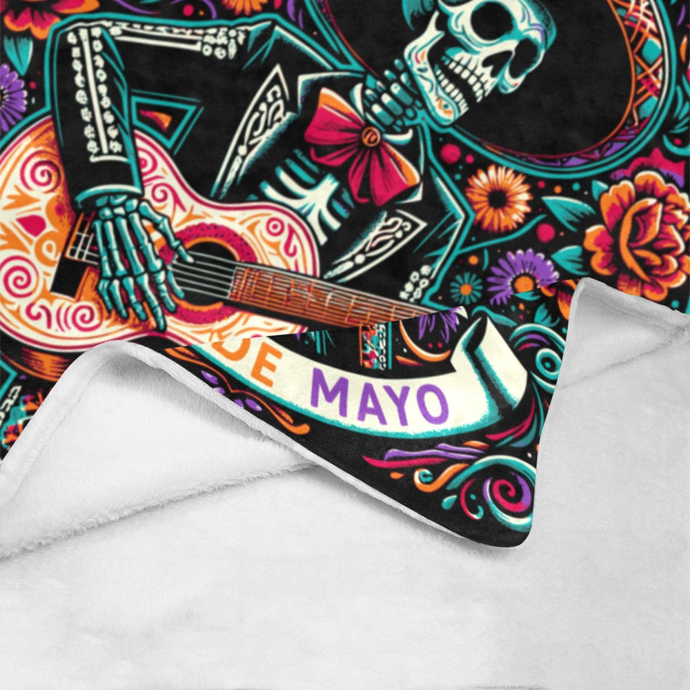 Cinco De Mayo Dia de los Muertes Throw Blanket Ultra-Soft Micro Fleece Blanket 60" x 80" Made in America Baha Ranch Western Wear