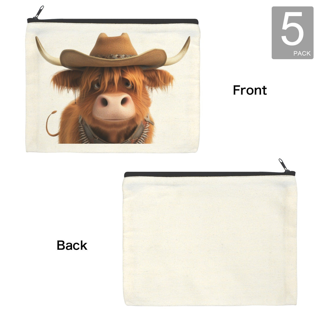 Cowboy Highland Cosmetic Bag Pack of 5 Made in America Baha Ranch Western Wear