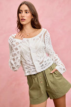 SO ME Paper Bag Patch Pocket Drawstring Twill Shorts