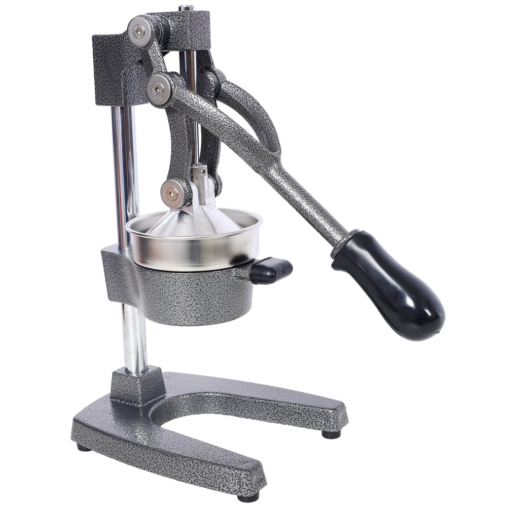 Cast Iron Citrus Juicer , Extra-Large Commercial Grade Manual Hand Press , Heavy Duty Countertop Squeezer for Fresh Orange Juice ,grey color