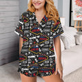Baha Ranch Viva Las Vegas Western Satin Ruffle Pajama Set Baha Ranch Western Wear