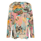 Baha Ranch Retro Pop Western Collage Long Sleeve Top Baha Ranch Western Wear