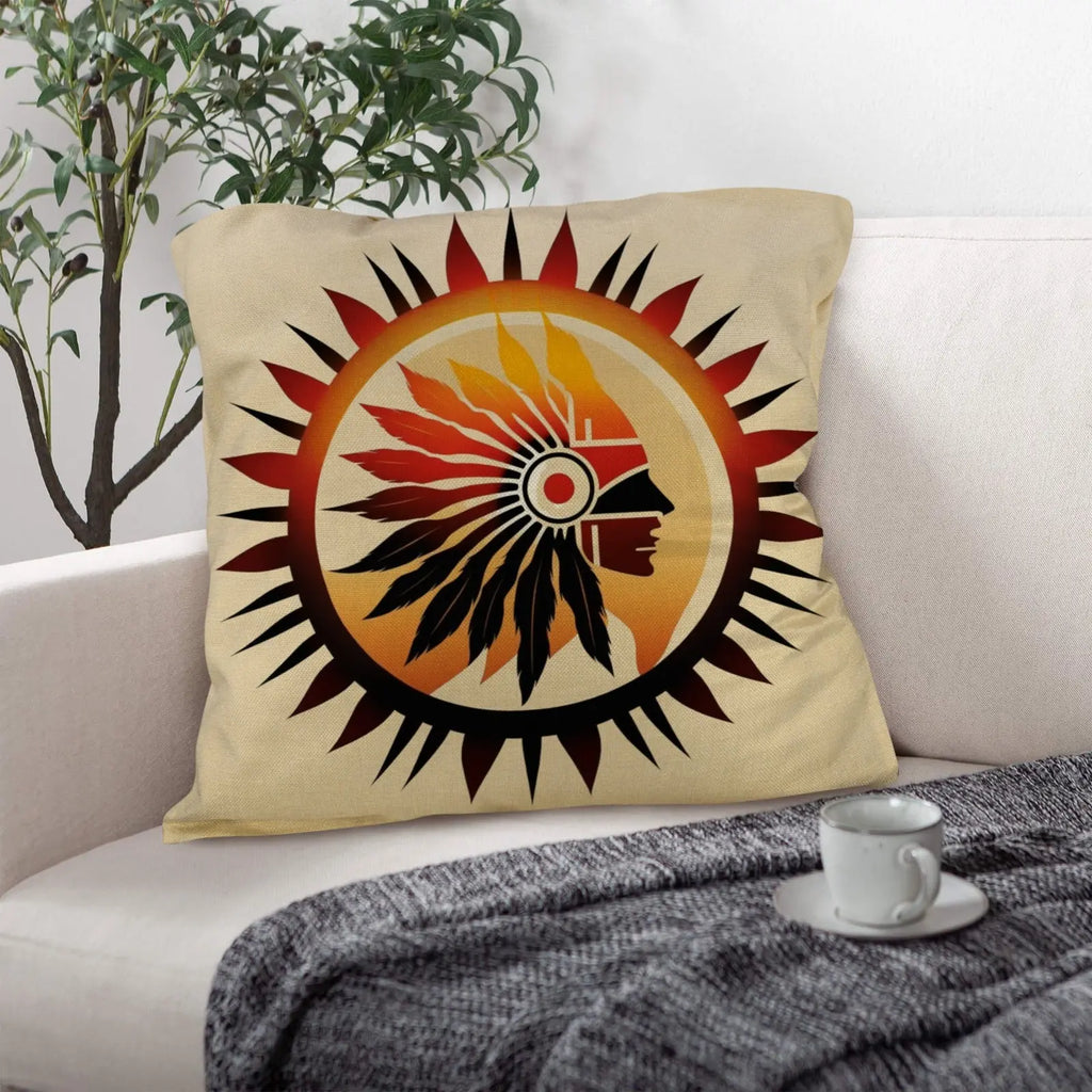 Native Sun Throw Pillow Case Made in America Baha Ranch Western Wear