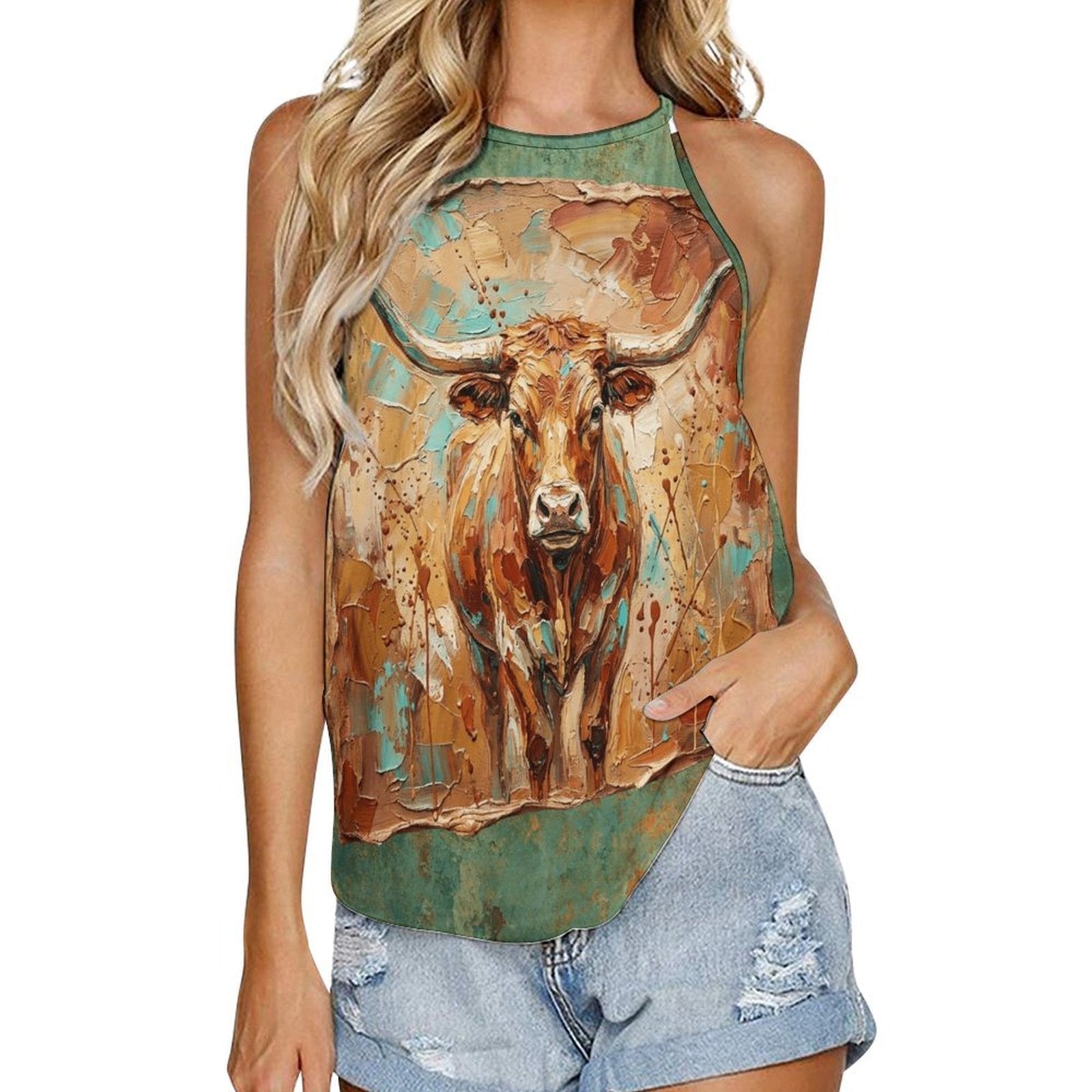 Baha Ranch Lonely Bull Western Tank Top Baha Ranch Western Wear
