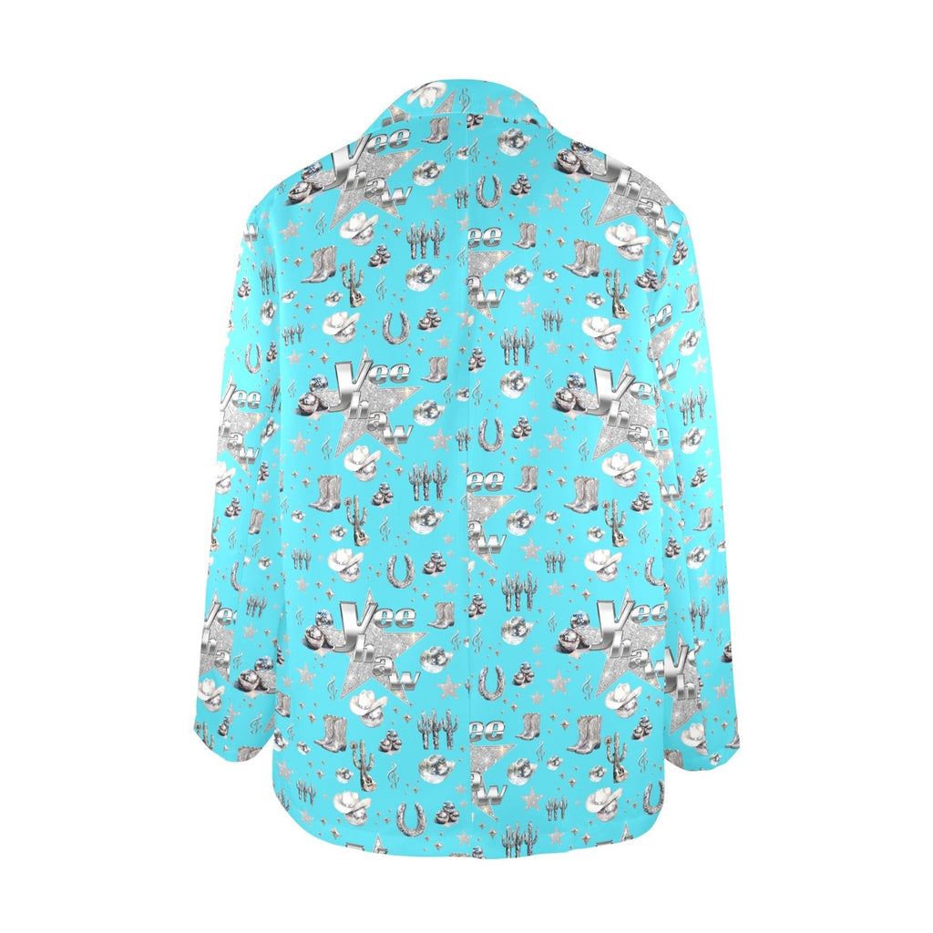 Baha Ranch Turquoise YEEHAW Rhinestone Cowgirl Blazer Baha Ranch Western Wear