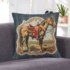 Baha Ranch Vintage Horse Velvety Soft Pillow Case Made in America Baha Ranch Western Wear