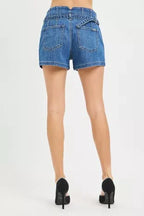 RISEN Slouchy Denim Shorts with Belt