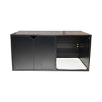 35.83' Cat Litter Box Enclosure Hidden Furniture (Scratch Pad Included), Modern Black Cat House with Corrugated Cardboard Scratching Pad - 35.83' x 20.47' x 17.05', 52 lbs