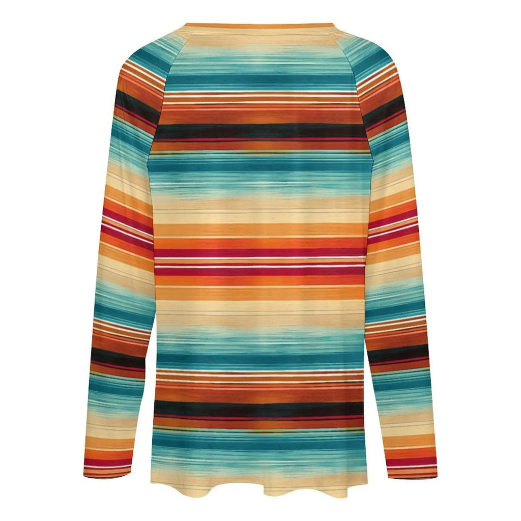 Baha Ranch Long Sleeve Southwestern Serape Top Baha Ranch Western Wear