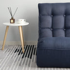 Single sofa reclining chair Japanese chair lazy sofa tatami balcony reclining chair leisure sofa adjustable chair,Navy