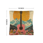 Baha Ranch Retro Pop Western Pink Guitar Pillow Case Made in America Baha Ranch Western Wear