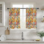 Vintage Rodeo Window Curtain 28"x40" (2-Piece) Made in America Baha Ranch Western Wear