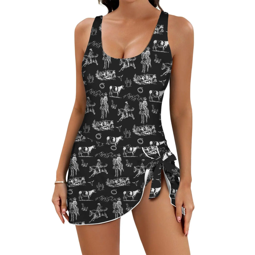 Ranch Life Skirted Swimsuit Baha Ranch Western Wear