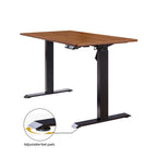 Electric Standing Desk, Adjustable Height Stand up Desk, 24x48 Inches Sit Stand Home Office Desk,Black Frame/Mahogany Top