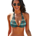 Baha Ranch Teal Aztec Bikini Top Baha Ranch Western Wear