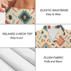 Baha Ranch Cream Aztec Women's Pajama Set Made in America Baha Ranch Western Wear