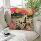 Baha Ranch Retro Pop Western Albino Steed Pillow Case Made in America Baha Ranch Western Wear