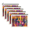 Printed Cactus Cosmetic Bag Pack of 5 Made in America Baha Ranch Western Wear