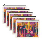 Printed Cactus Cosmetic Bag Pack of 5 Made in America Baha Ranch Western Wear