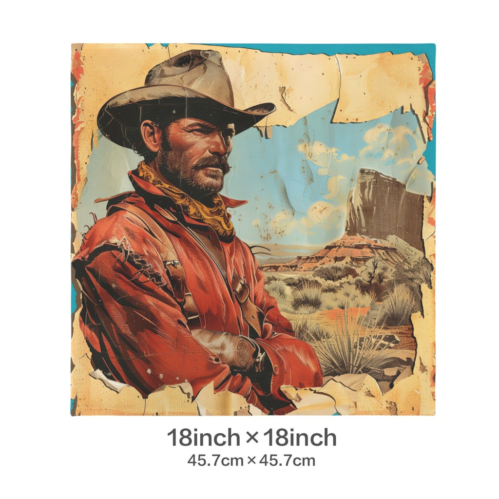 Rugged Cowboy Velvety Soft Pillow Case Made in America Baha Ranch Western Wear