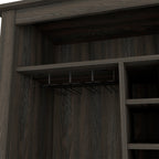 Bar Cabinet, One Open Drawer, One Open Shelf, Carbon Espresso