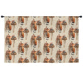 Saddle Print Window Curtain Drapes 52"x63" Made in America Baha Ranch Western Wear
