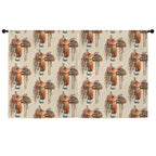 Saddle Print Window Curtain Drapes 52"x63" Made in America Baha Ranch Western Wear