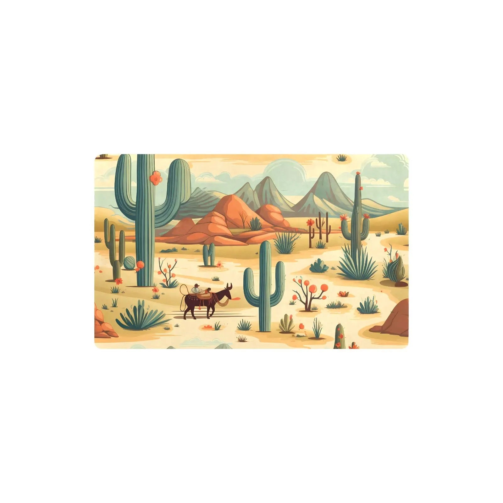 Desert Oasis Kitchen Floormat Kitchen Mat 32"x20" Made in America Baha Ranch Western Wear