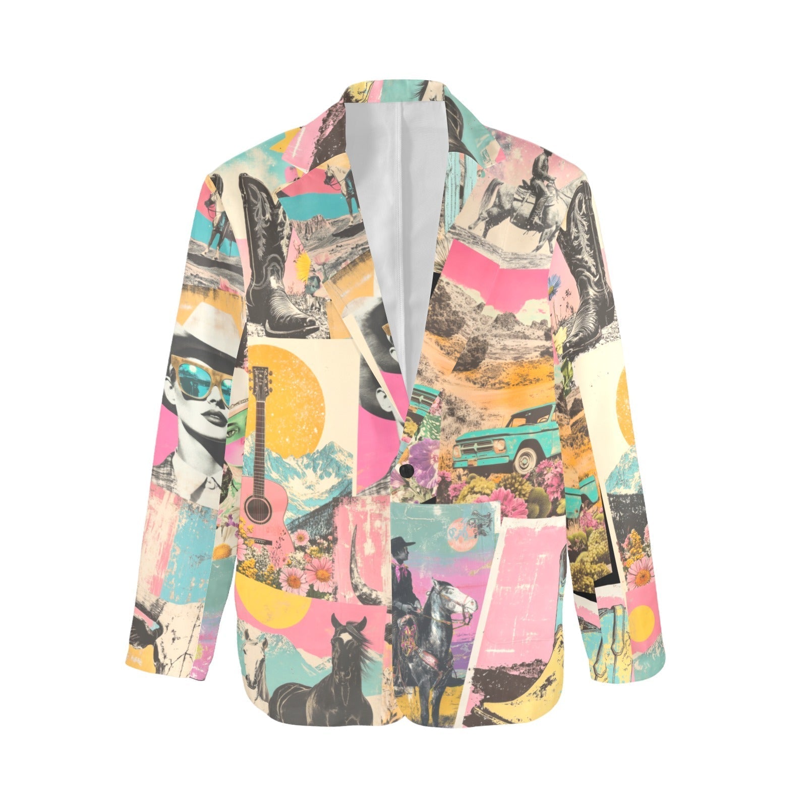 Baha Ranch Retro Pop Western Collage Blazer Baha Ranch Western Wear