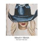 Baha Ranch Cowgirl Blonde Velvety Soft Throw Pillow Case Made in America Baha Ranch Western Wear
