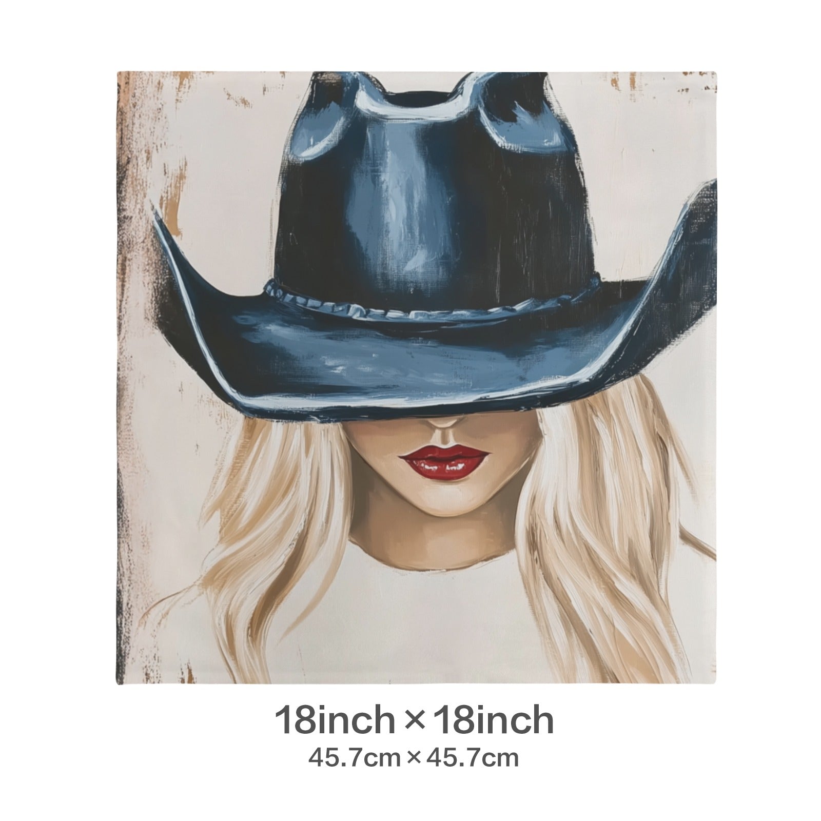 Baha Ranch Cowgirl Blonde Velvety Soft Throw Pillow Case Made in America Baha Ranch Western Wear