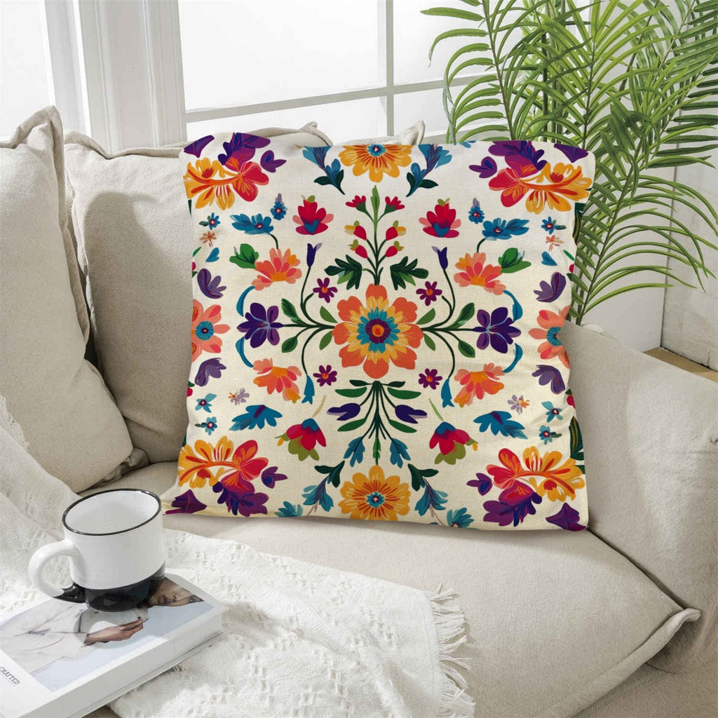Colores de Mexico Floral Pillow Case Custom Pillow Case Made in America Baha Ranch Western Wear