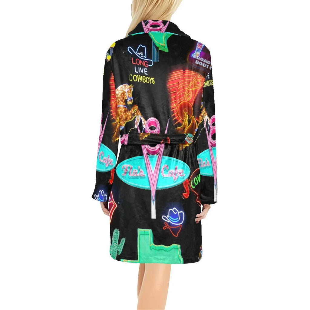 Vegas Neon Women's Western Bath Robe Baha Ranch Western Wear