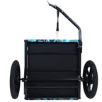 Outdoor Heavy Duty Collapsible Pet Bike Trailer with 16-Inch All-Terrain Wheels & Universal Hitch – Foldable Dog/Cargo Carrier Cart for Bicycles, blue+black