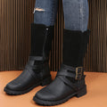 Square Heel Large Size Women's Shoe  Low Heel Casual Foot Belt