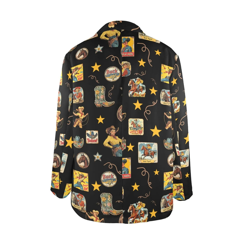 Baha Ranch Vintage Cowgirl Collage Western Blazer Baha Ranch Western Wear