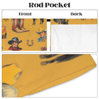 Vintage Cowboy Collage Western Curtains 52" x 63" Made in America Baha Ranch Western Wear