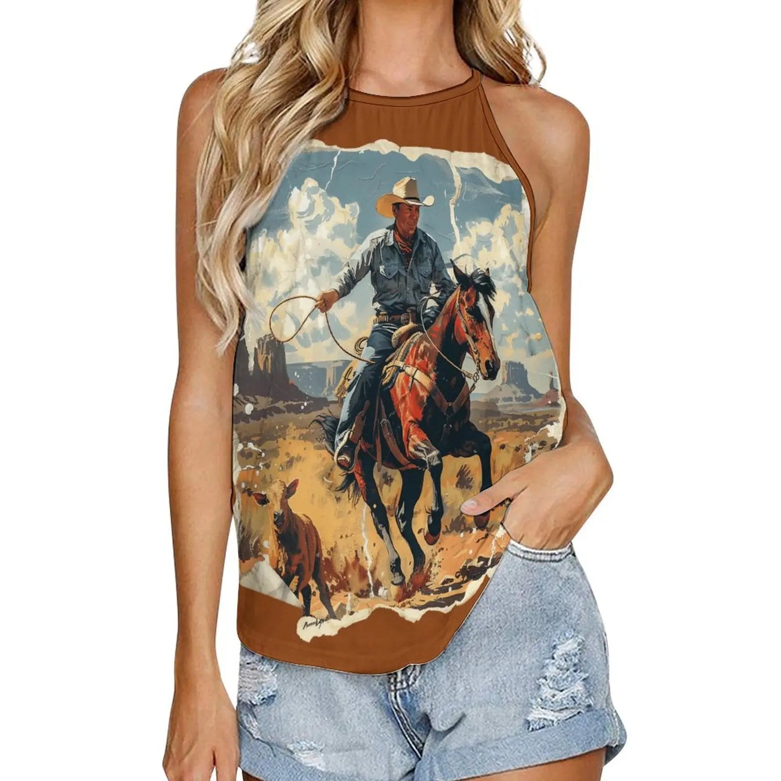 Baha Ranch Ranching Western Tank Top Baha Ranch Western Wear