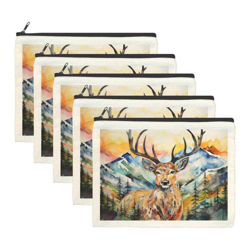 Baha Ranch Painted Buck Cosmetic Bag Pack of 5 Made in America Baha Ranch Western Wear