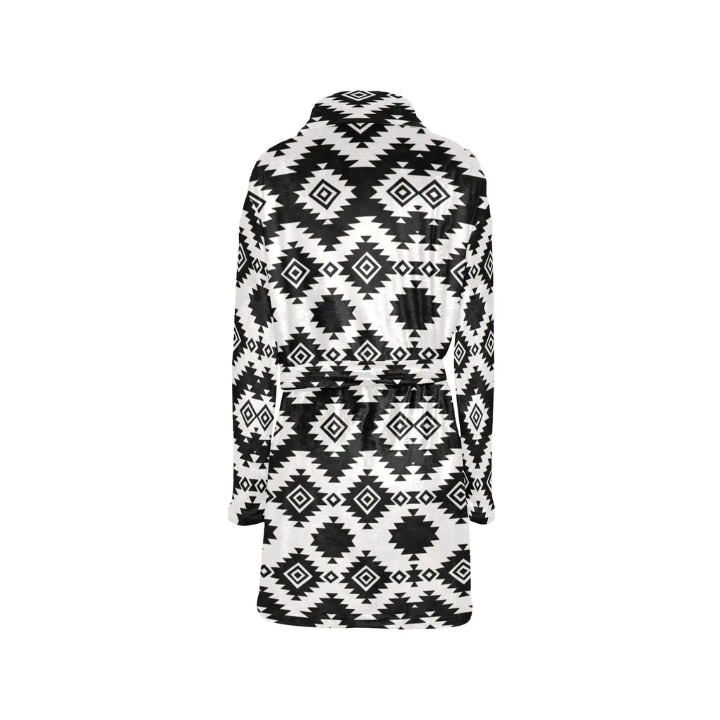 Black Aztec Women's Western Bath Robe Baha Ranch Western Wear
